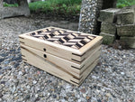 Wood Box - Made From Maple And Ash Wood - Handmade Artisan Box With Lid - Wood Box For Storage - Fireplace Mantel Centerpiece - Tea Box
