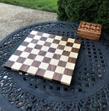 Handmade 18 Inch Chess Board Made Of Maple And Walnut - Tournament Size Board Game for Birthdays  - FREE DOMESTIC SHIPPING